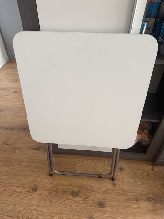 Masa plianta alba cu blat mdf 60x60x72cm