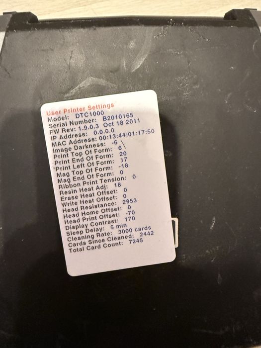 Imprimanta carduri fargo dtc 1000