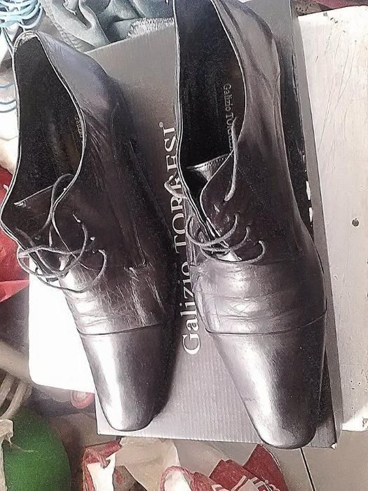 Pantofi din piele neagra Galizio Torresi marimea 43