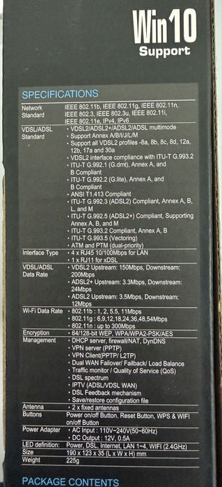 ADSL Модем роутер ASUS DSL-N16