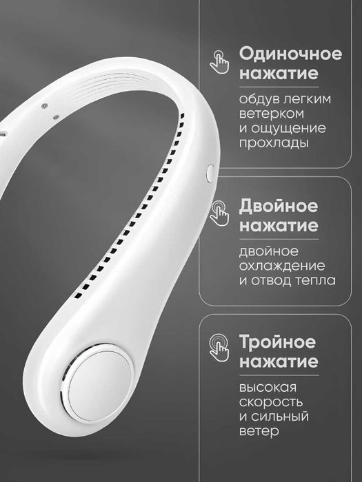 Вентилятор на шею, мини-вентилятор USB беспроводной, портативный