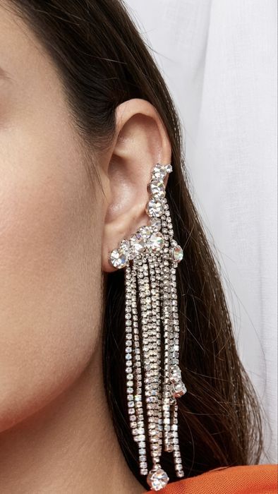 Серьги со стразами