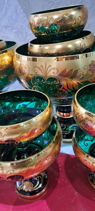 Чехословакия оргинал богема вазы 18 штук новый