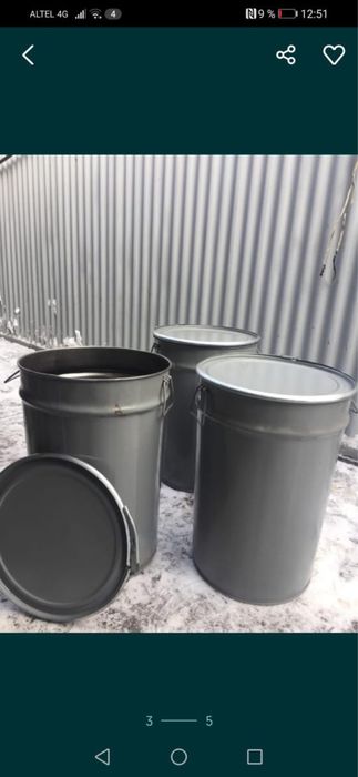 7000тг.Бочки 50л.Новые металл.