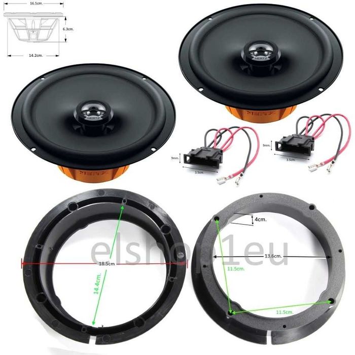 Комплекти авто говорители,фланци и кабели,HERTZ,KENWOOD,CL-БЮДЖЕТНИ