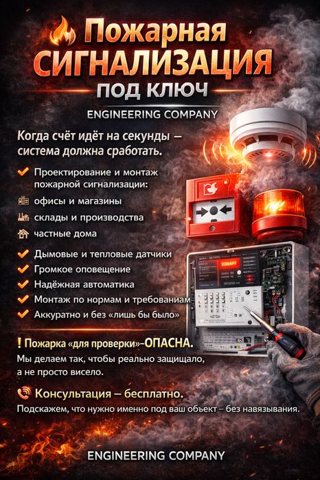 Установка пожарной сигнализации | Под ключ