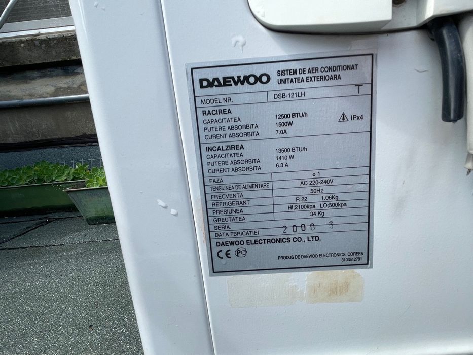 Aer conditionat Daewoo 12500 BTU