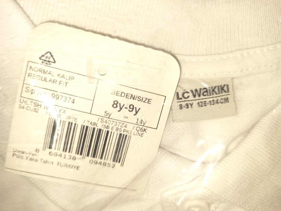 7 Bluze  scolare polo ALB 8- 9 si 10-11 ani