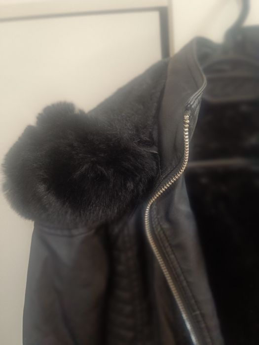 Топло кожено яке с пухче