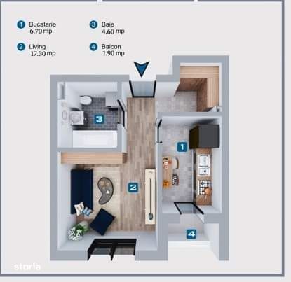 Apartment in Chiajna - View 4