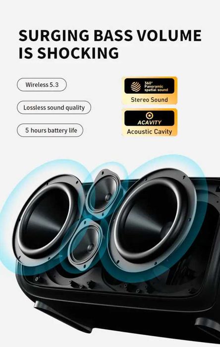 Awei KA29 — Мощная 60W Портативная Колонка с RGB. Есть доставка