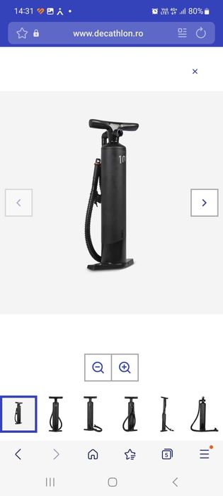 Vand cort QUECHUA Camping Gonflabil 4 Persoane Air Seconds 4.1 Fresh & Black Bej si Pompă De Mână Cu Acțiune Dubla