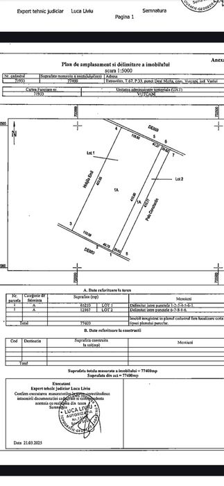 Teren arabil 6,5 ha, com. Vutcani, Vaslui, 6900 euro/ha