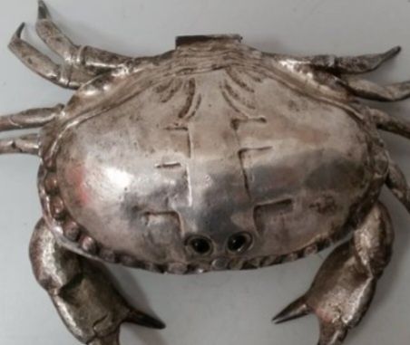 Итолианска дизайнерска посребрена купа за хайвер за хайвер