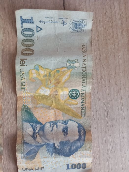 2 Bagnote de 1000 lei 1998.