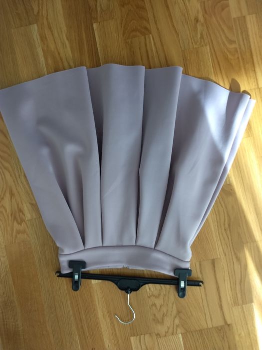 Fusta Asos plisata, marime 32, mov deschis