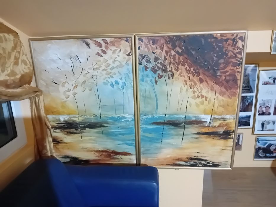 Set de 2 tablouri realizate manual