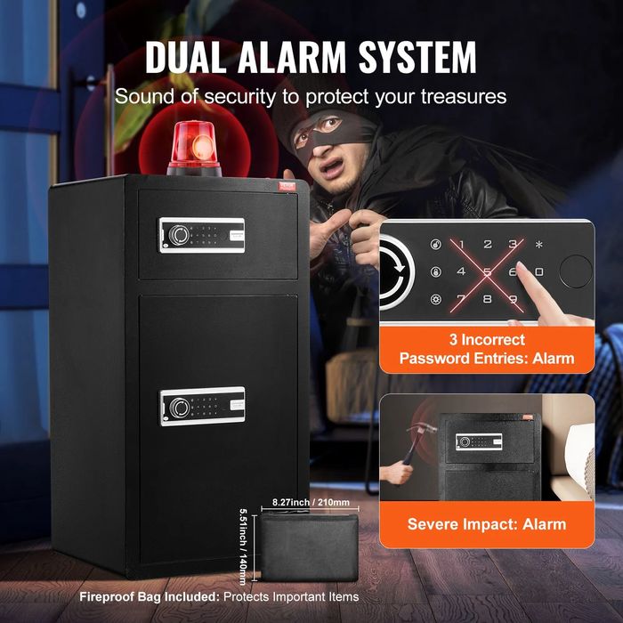 7.2 куб. 204 литра  сейф с двоен достъп – Кодов и ключов механизъм