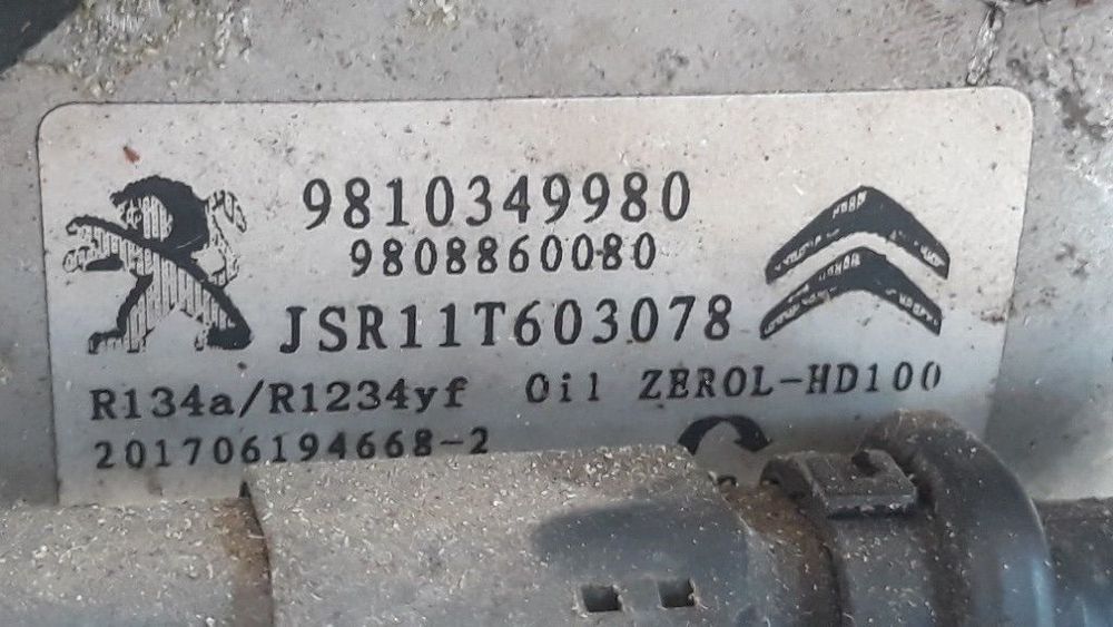 compresor clima ac toyota proace 9810349980 9808860080 2016 2017 2018 2019 2020 2021 2022 2023