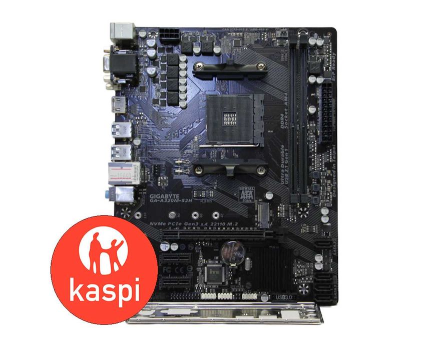 Мат.Плата AM4 GIGABYTE GA-A320M-S2H 2x DDR4