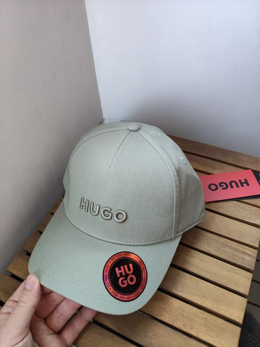 Hugo șapcă unisex verde deschis cu logo roșu mărime OS noua originala