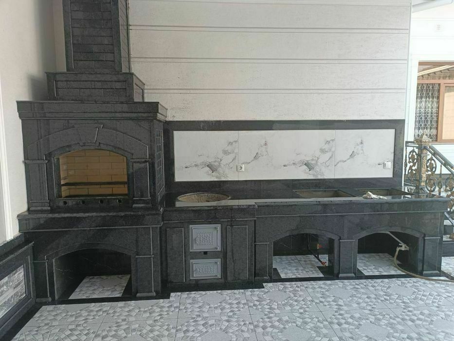 Летние кухни.  Барбекю. Очаги.