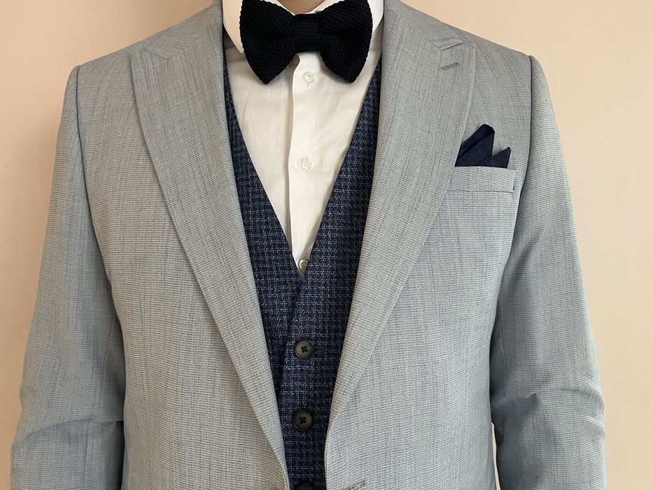 Мъжки костюм slim fit 56 размер