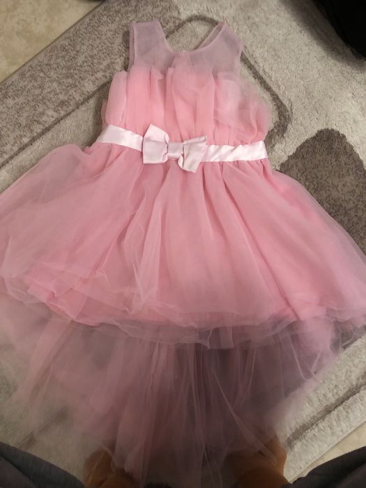 Детска рокля розова с тюл