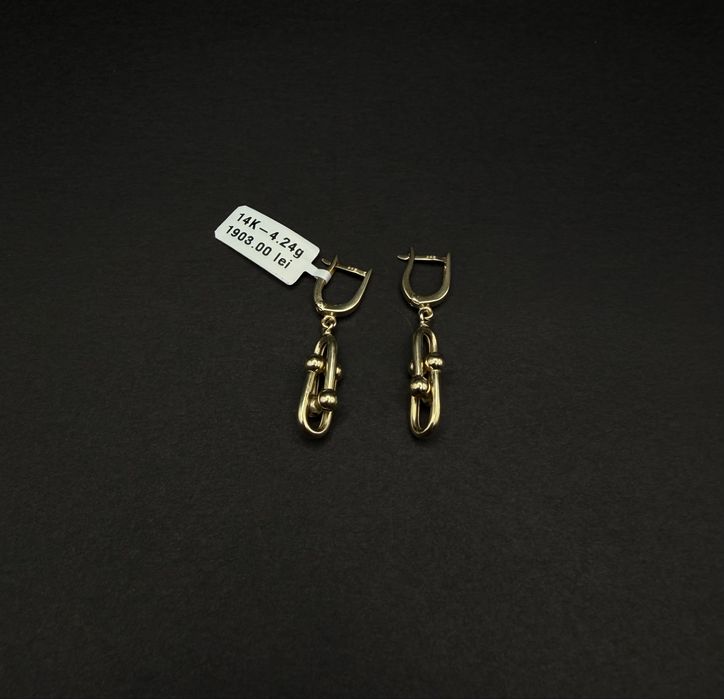 Bijuteria Royal cercei aur 14k 4.24 gr