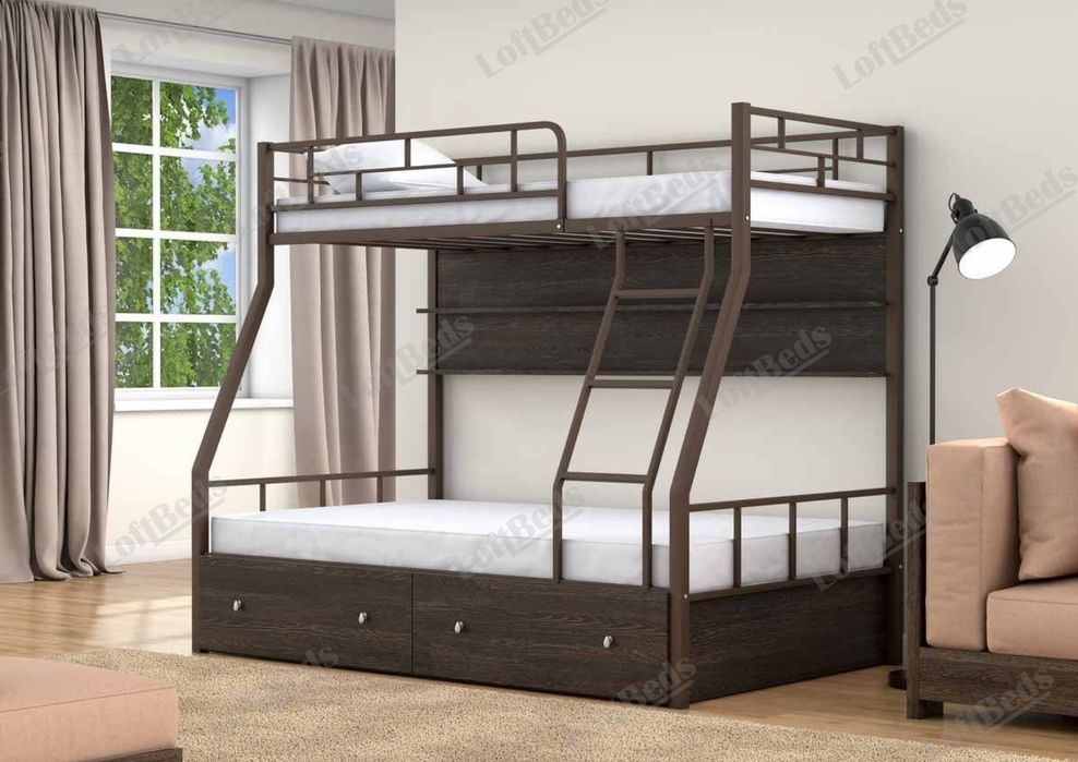 Двухъярусная кровать МУСКАТ, С Матрасом комплект