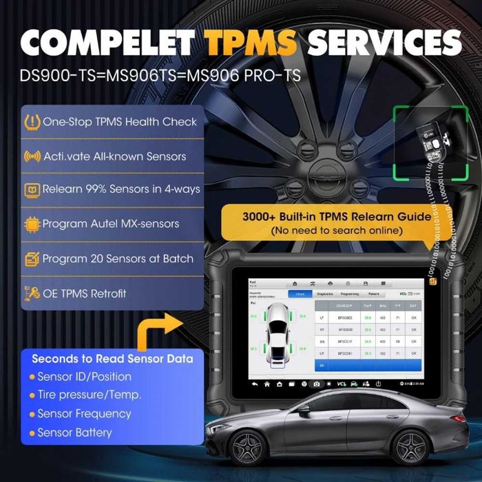 Професионална автодиагностика Autel MaxiDAS DS900TS  вграден TPMS DOIP