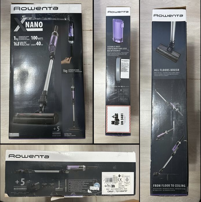 Rowenta X-Nano безжична прахосмукачка 16.8V – с кутия и аксесоари