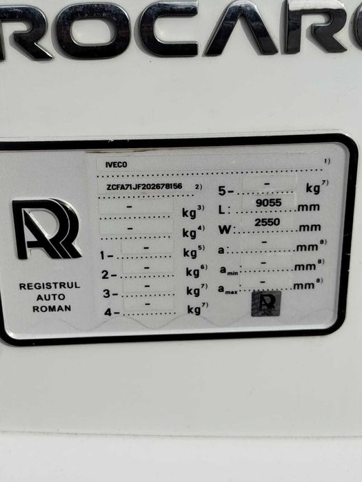 Persoana juridica vinde IVECO EUROCARGO MODEL 140-210 an 2017
