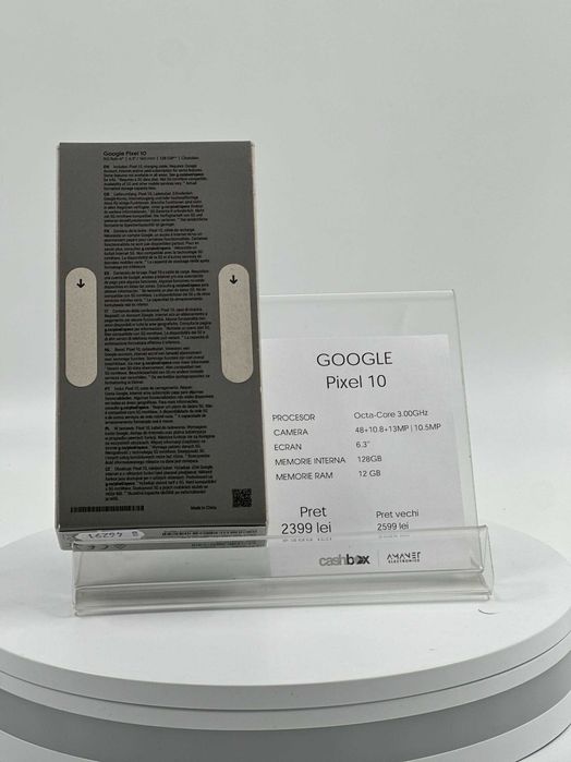 Google Pixel 10 128GB 12GB RAM Garantie 24 Luni CashBox Produs Nou