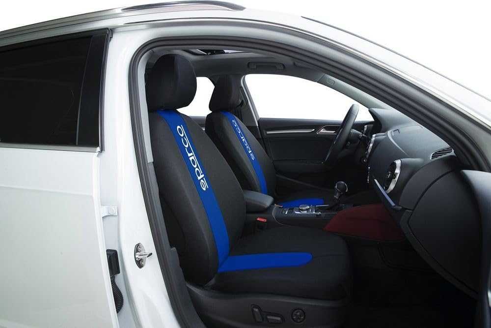 Комплект калъфи за седалки SPARCO - Черно/Синьо - 2мм Пяна.