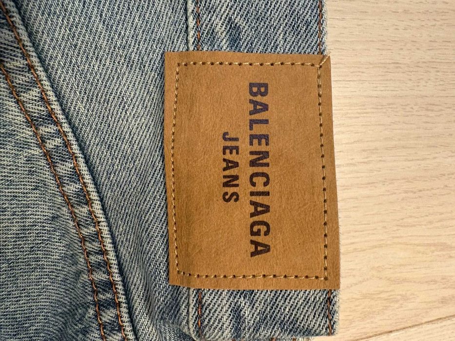 Balenciaga SS23 Baggy Skater Demna Mud Show Ripped Jeans Blue