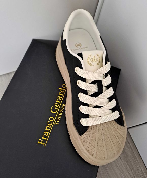 Pantofi noi dama piele naturala + textil Rya by Franco Gerardo