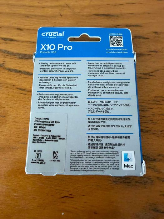 Extern Crucial X10 Pro 4 TB SSD