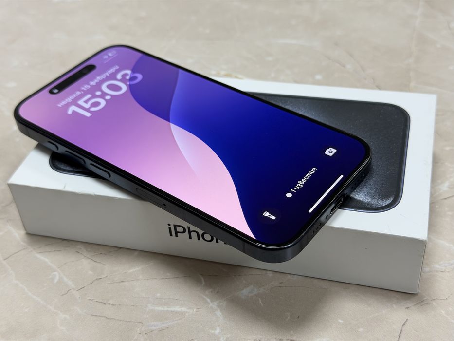 Iphone 15 pro Titanium blue 128gb + подарък 2 калъфа