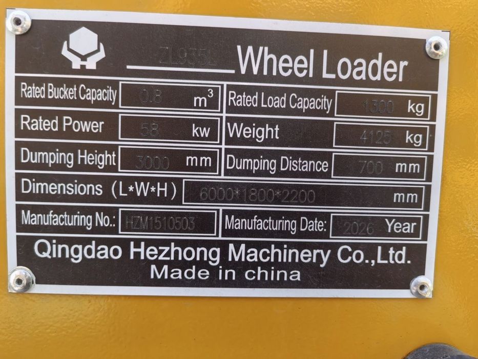 HZZG brendidan 935L model Pagruzchik