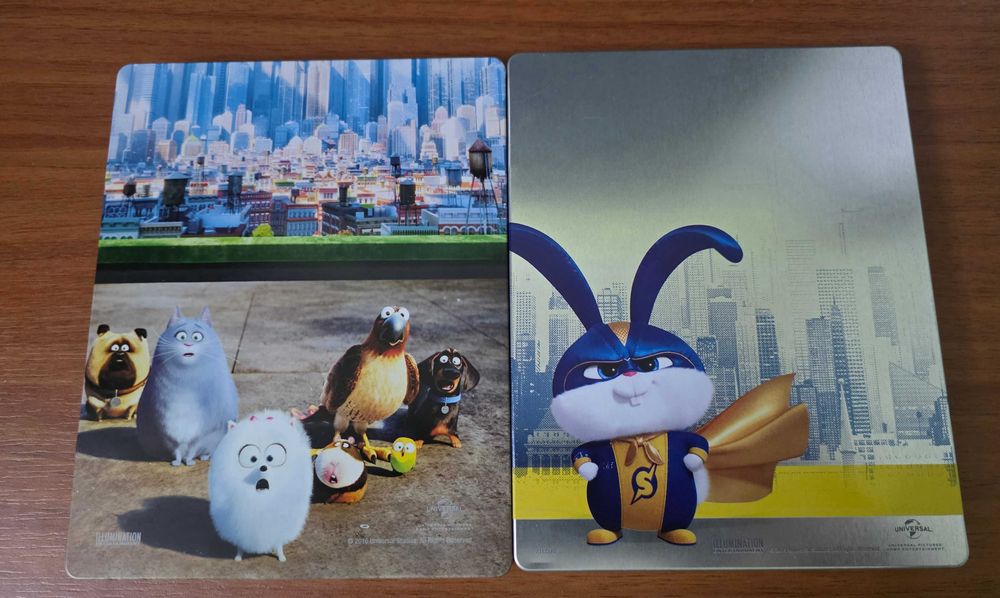 Vand set 2 steelbook-ri The Secret Life of Pets 1 si 2, bluray 3D+2D