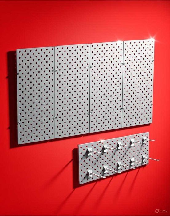 Teshilgan panel, перфопанель, do'konda ilgaklar uchun panel