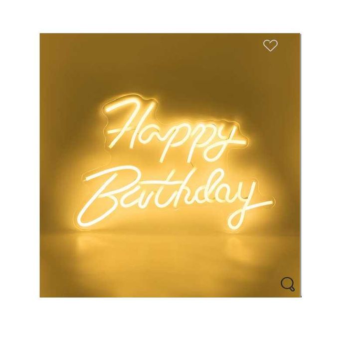 Светещ панел Mercado Trade, LED неонов "Happy Birthday" и "Welcome"
