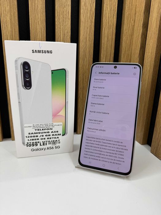 Samsung A56 (1Ciclu de incarcare) / 128GB 8GB RAM / FACTURA / GARANTIE #57859