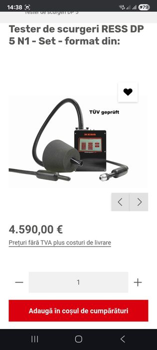 Aparat de testare a etansarilor Ress DP 5