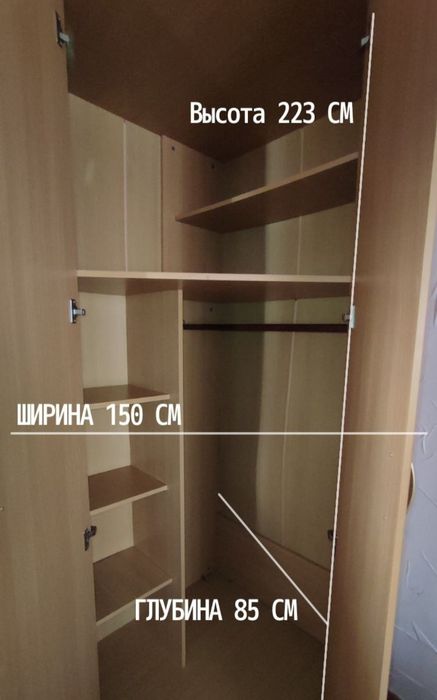 Угловой шкаф вместительный