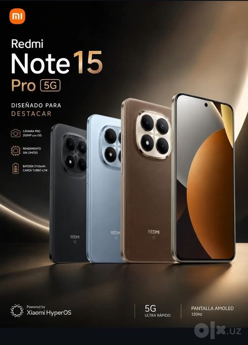 Bepul dostavka Redmi note 15 pro 5g