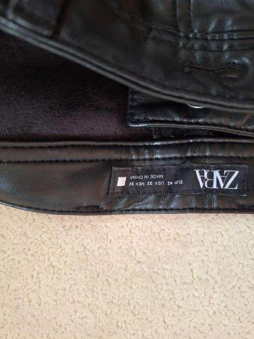 Дамски кожен панталон Zara размер 42