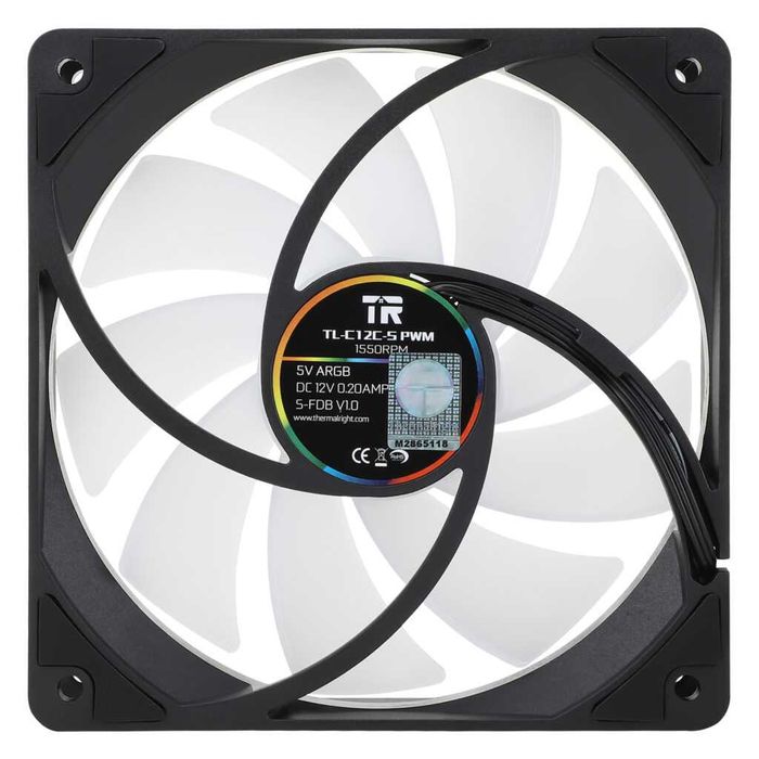 Set 5 Ventilatoare Thermalright TL-C12C-S ARGB - 120mm (Black & White)