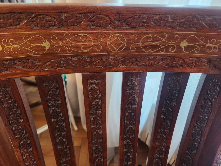 Balansoar vintage din lemn de trandafir, clasic, elegant